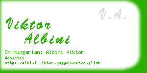 viktor albini business card